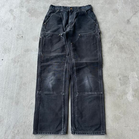 Vintage Y2K Carhartt black double knee work wear carpenter pants - Picture 1 of 9